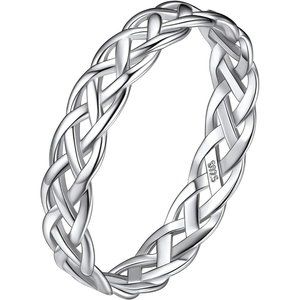 925 Sterling Silver Gold Plated High Polished Triple Interlocked Rolling Ring